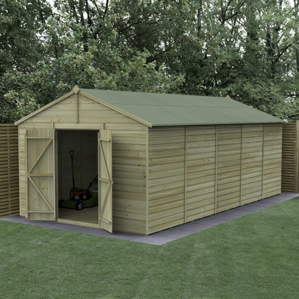 Beckwood 10×20 Apex Shed – No Windows – Double Door 5013053196731 2